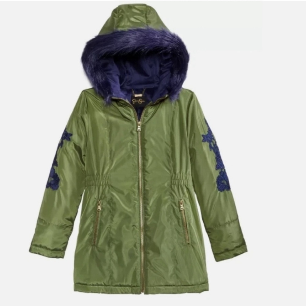 Jessica Simpson Girls Size 14 Embroidered Parka Size 14/16